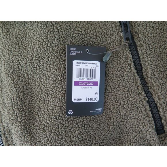 Under Armour 1366091 Men Sz 2XL Marine Green/Black Mission Full Zip Swacket $140 - Picture 8 of 8